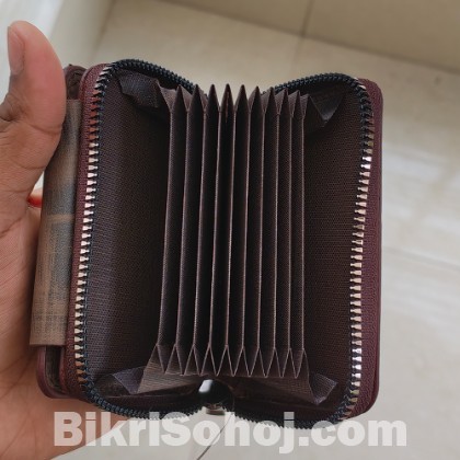 Premium PU Leather Accordion Card Holder Wallet